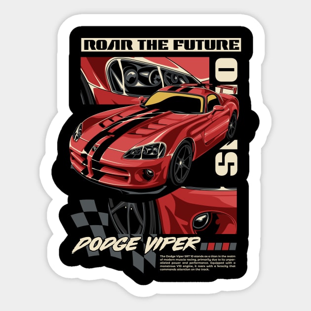 Dodge Viper Roar The Future Sticker by Harrisaputra